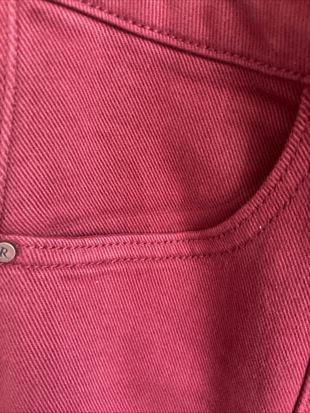 Risen Wide-Leg Tummy Control Jeans — Wine Red - Picture 5 of 12